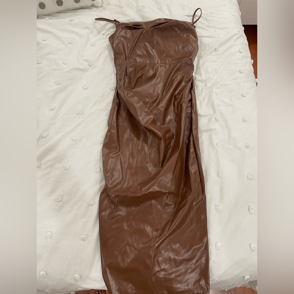 Shein Leather bodycon dress
